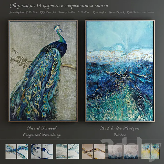 The collection of contemporary paintings (set-1) 3DSMax File
