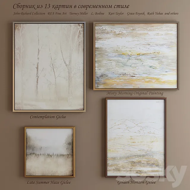 The collection of contemporary paintings (set-3) 3DSMax File