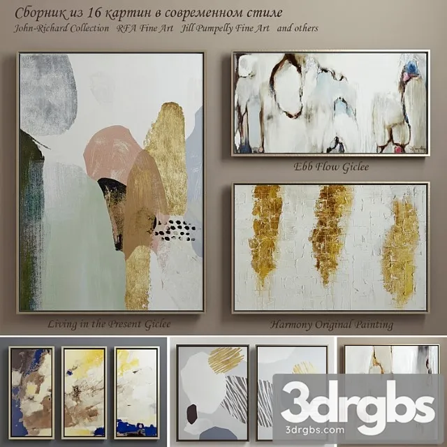 The Collection Of Contemporary Paintings Set 5 3dsmax Download