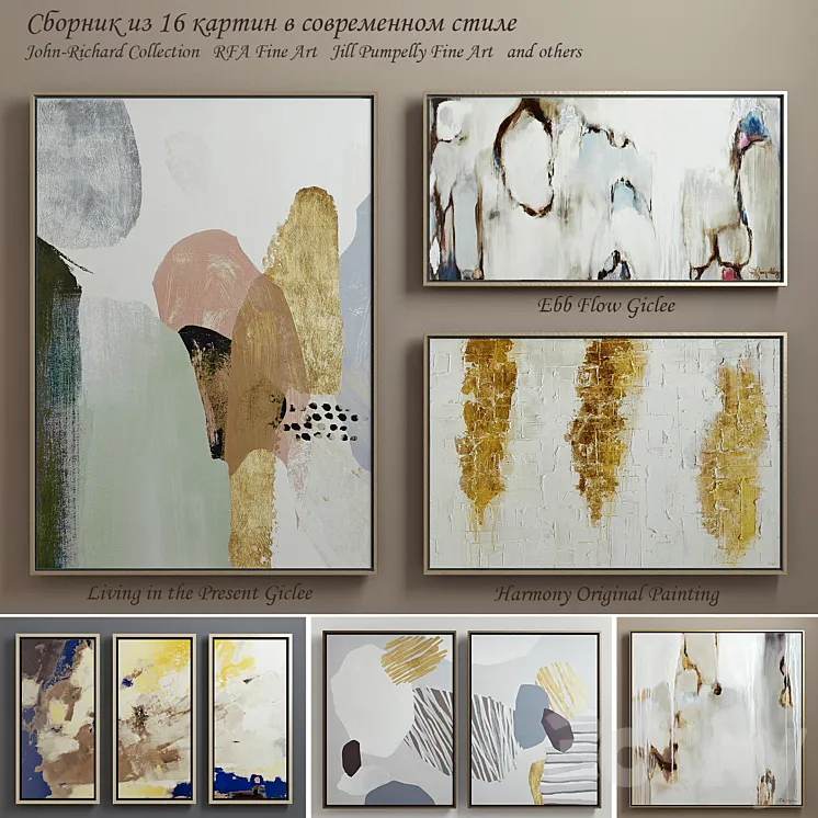 The collection of contemporary paintings (set-5) 3DS Max