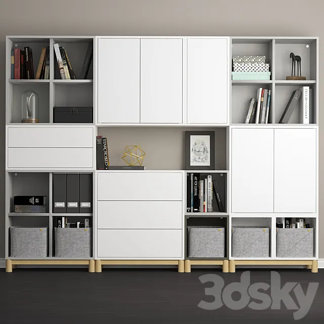 The combination of cabinets with legs  Eket. 3DSMax File