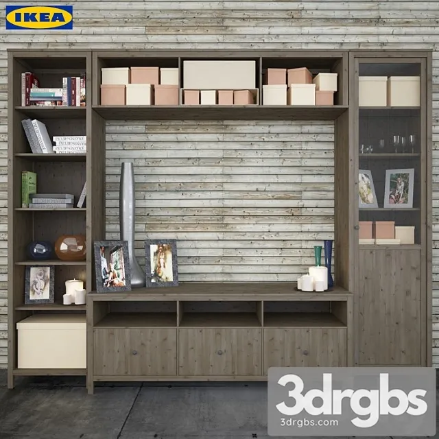 The combination of ikea to hemnes living room series 3dsmax Download