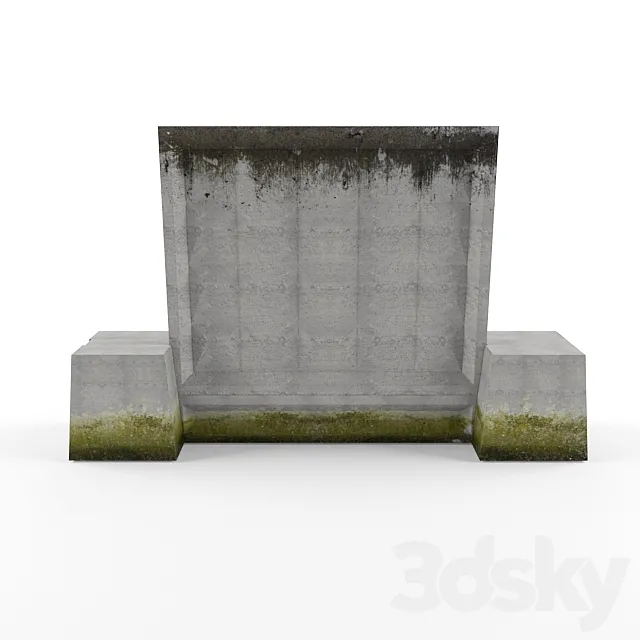 The concrete barrier-type 2 3DSMax File