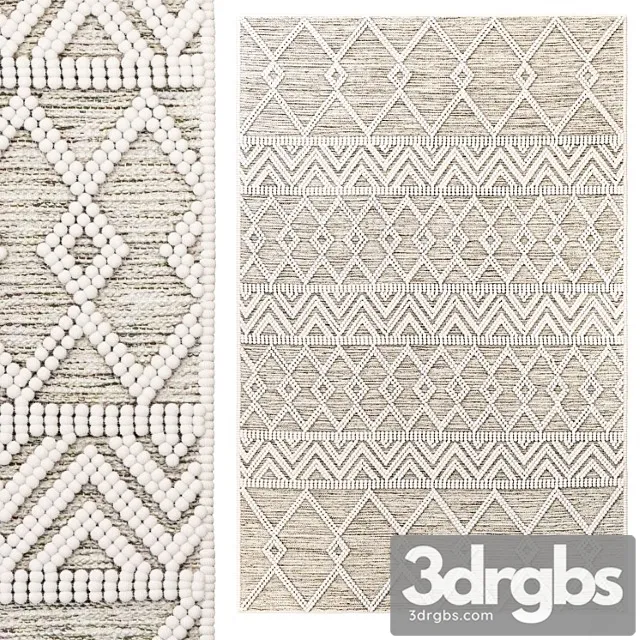 The Curated Nomad Bradrick Trellis Wool Area Rug 3dsmax Download