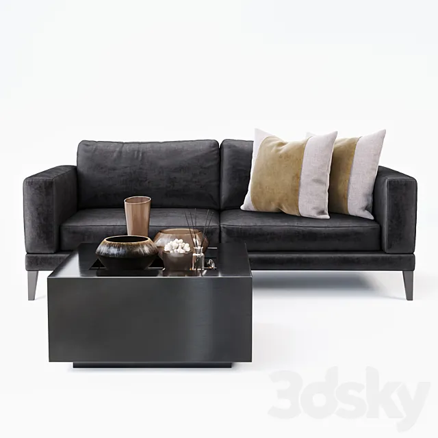 THE DARCEY 3 SEAT SOFA 3ds Max