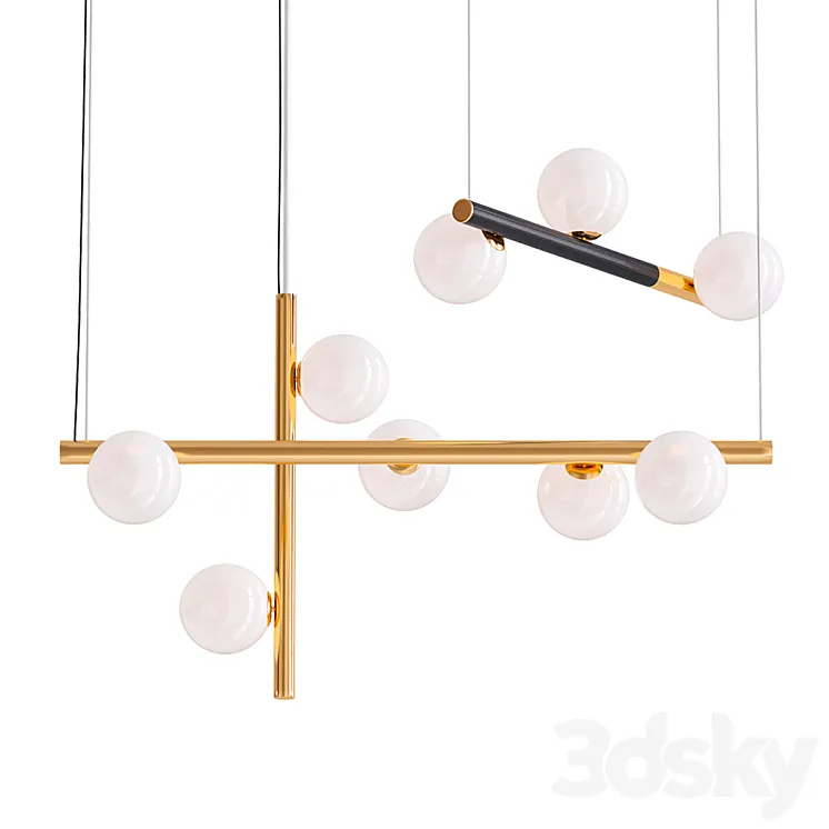 The diana chandelier system 3DS Max Model