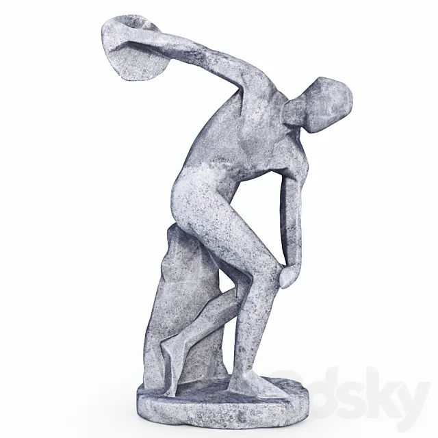 The Discobolus in style Low Poly 3ds Max