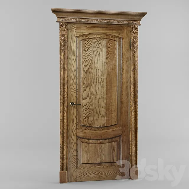 The door is made of solid ash 3ds Max