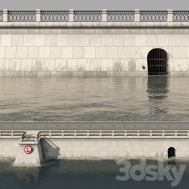 The embankment 3DS Max Model