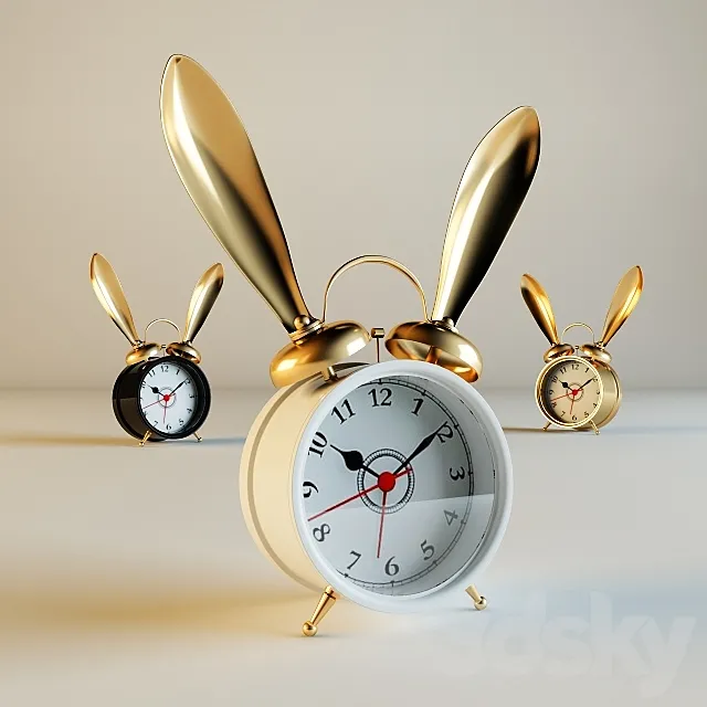 The Emily & Meritt Bunny Alarm Clocks 3DS Max Model