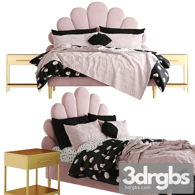 The Emily Meritt Shell Upholstered Bed 3dsmax Download