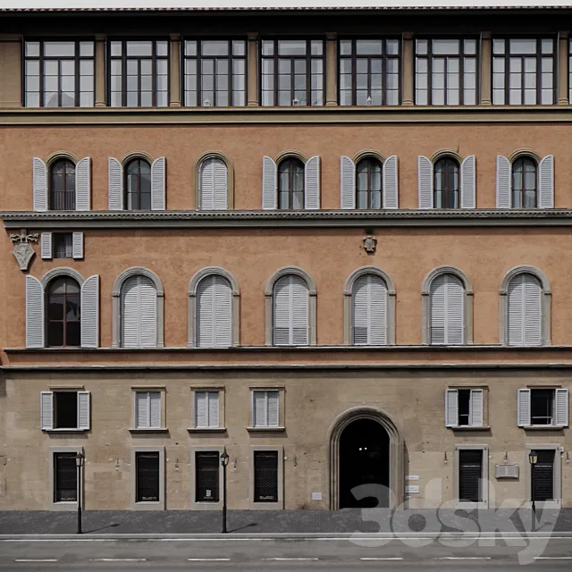 The facade for Background 3DSMax File