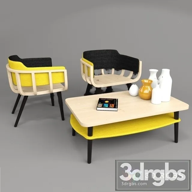 The Frame Armchair and Table 3dsmax Download