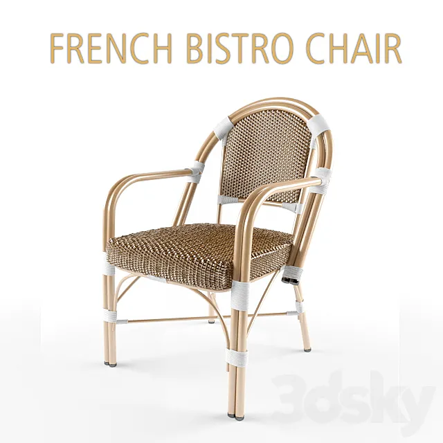 The french Bistro chair 3DSMax File