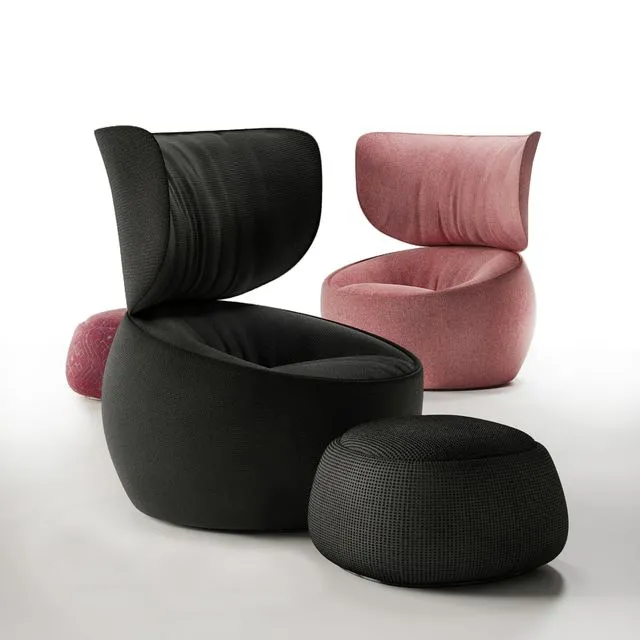 The Hana Armchair Wingback 3dsMax Model