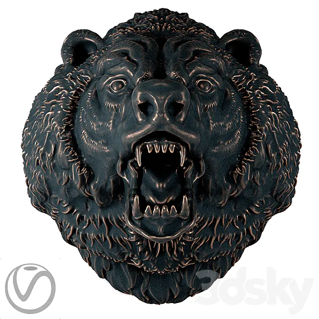 The head of a bear 3DSMax File