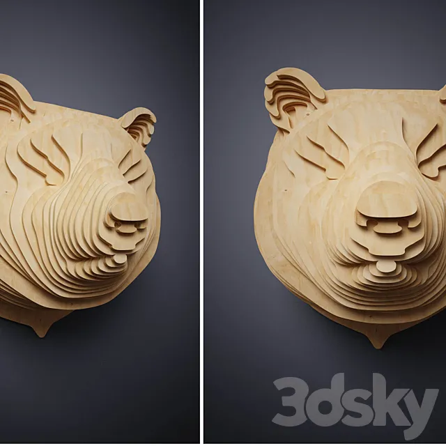 the head of the bear 3DSMax File