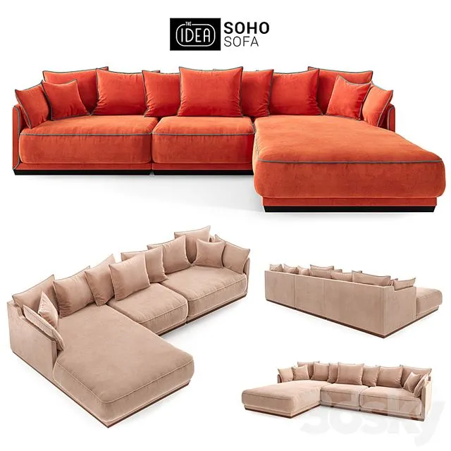 The IDEA Modular Sofa SOHO (item 801-805-812) 3dsMax Model