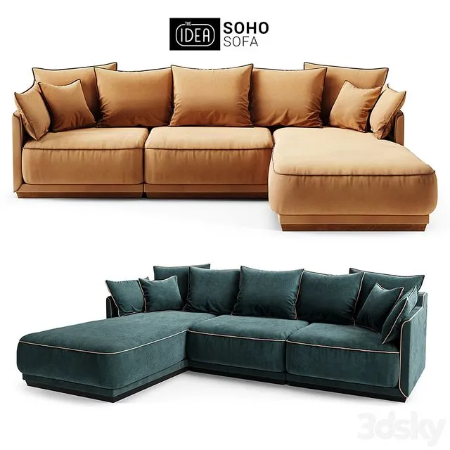 The IDEA Modular Sofa SOHO (item 803-805-804) 3dsMax Model