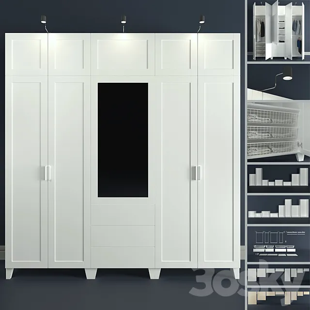 The modular system of Platsa Ikea (designer). 3ds Max