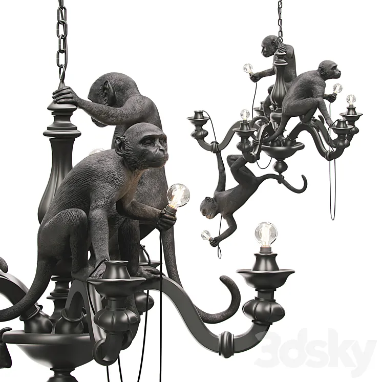 The monkey chandelier 3DS Max Model