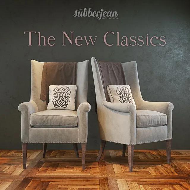 The New Classics Armchair (4 materials) 3dsMax Model