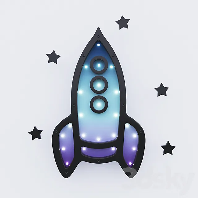 The night-rocket 3DS Max Model