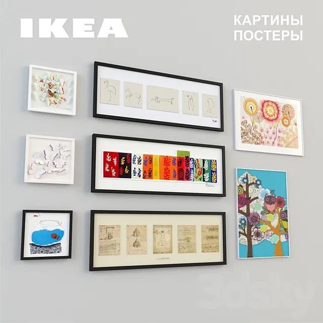 The paintings and posters IKEA 3DSMax File