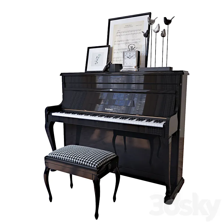 “The piano “”Weinbach” 3DS Max