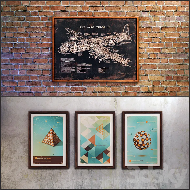 The picture in a frame: 6 piece (Collection 12) Loft 3DS Max
