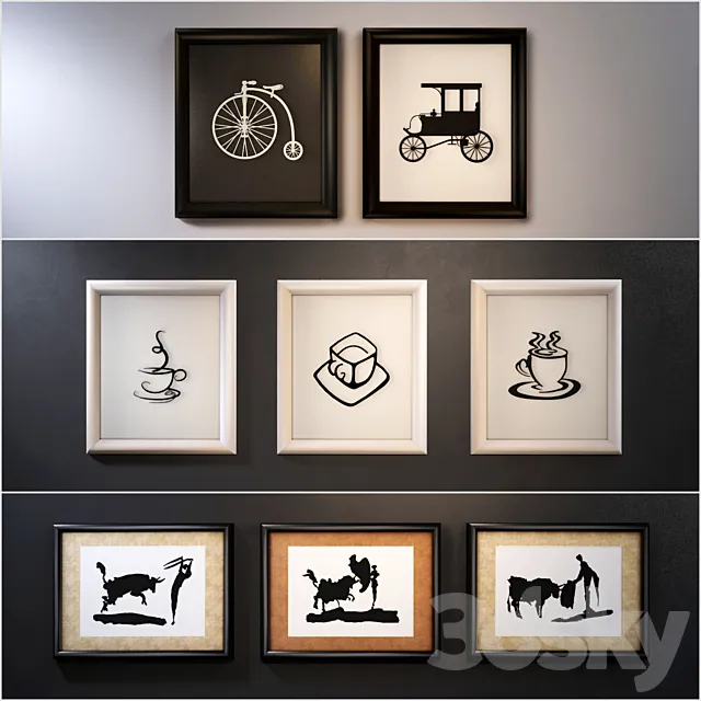 The picture in a frame: 8 piece (Collection 5) 3ds Max