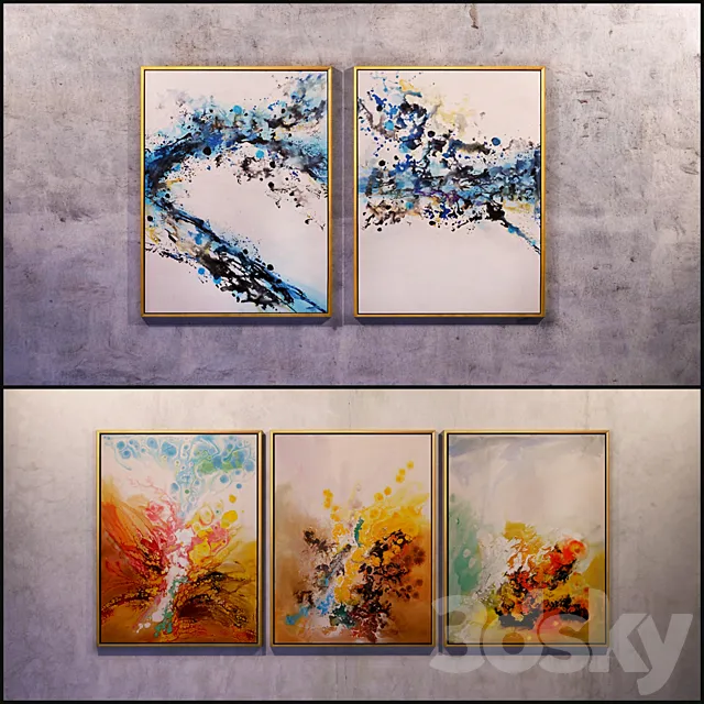 The picture in the frame: 13 pieces (the collection of 11) Abstract 3ds Max