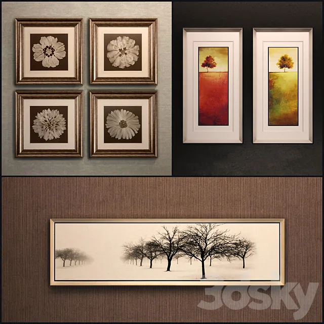 The picture in the frame: 15 piece (Collection 20) 3DSMax File