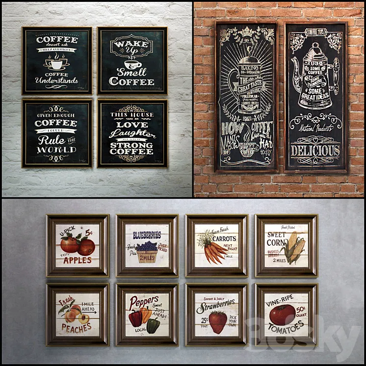 The picture in the frame: 20 piece (Collection 23) 3DS Max