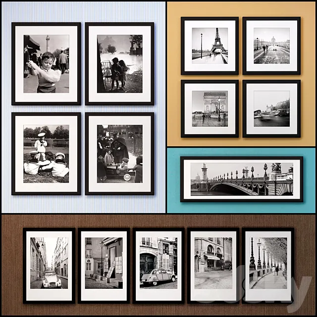 The picture in the frame: 22 pieces (80 collection) Photo Frame 3DSMax File