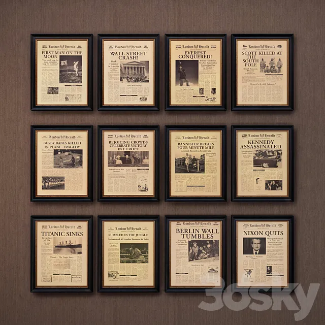 The picture in the frame: 24 Pieces (collection 85) 3ds Max