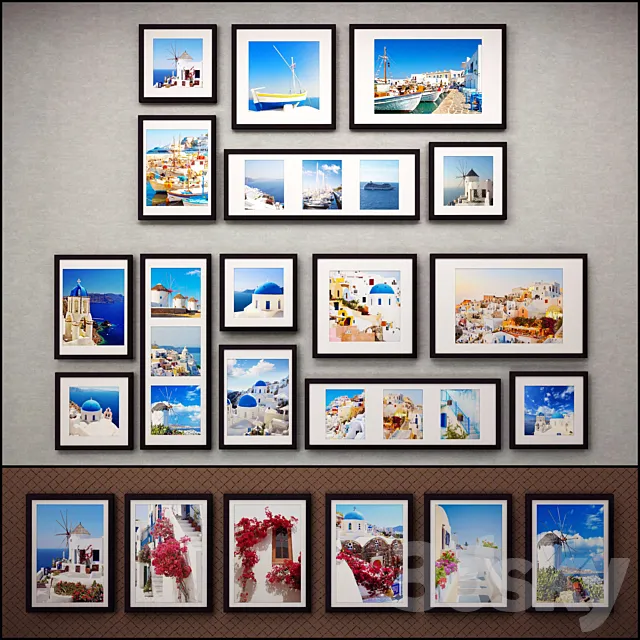 The picture in the frame: 37 pcs – 5 combinations (a collection of 37) Picture Frame 3DSMax File