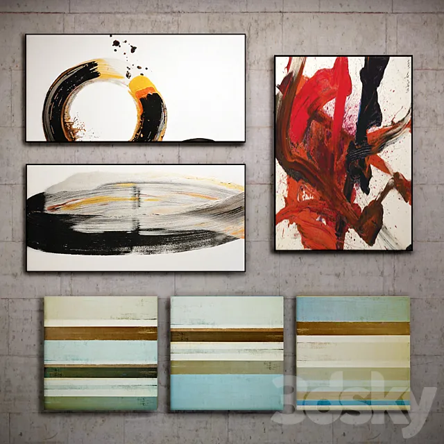 The picture in the frame: a collection of 43. Abstract 3DS Max Model