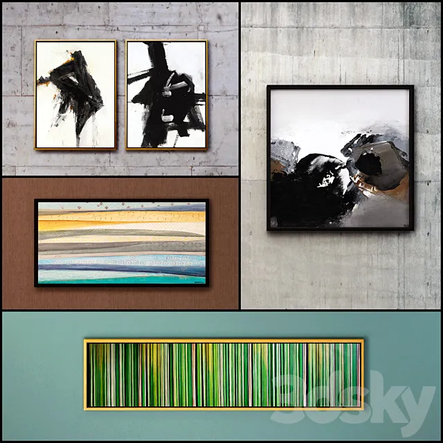 The picture in the frame: a collection of 71. Abstract 3ds Max