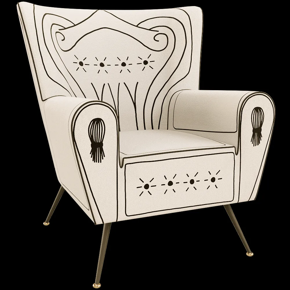The Pop Label – Armchair KITSCH & CHIC 3ds Max