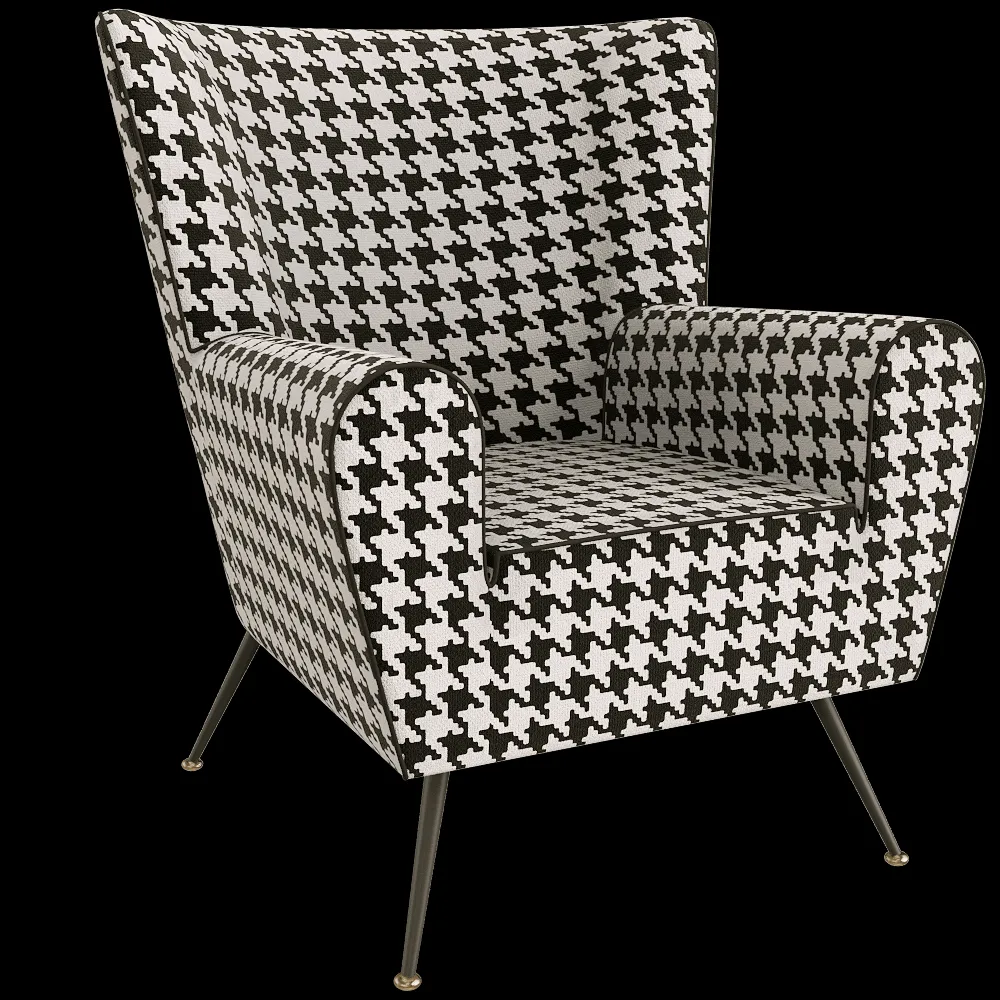 The Pop Label – Armchair Pied de Poule 3ds Max