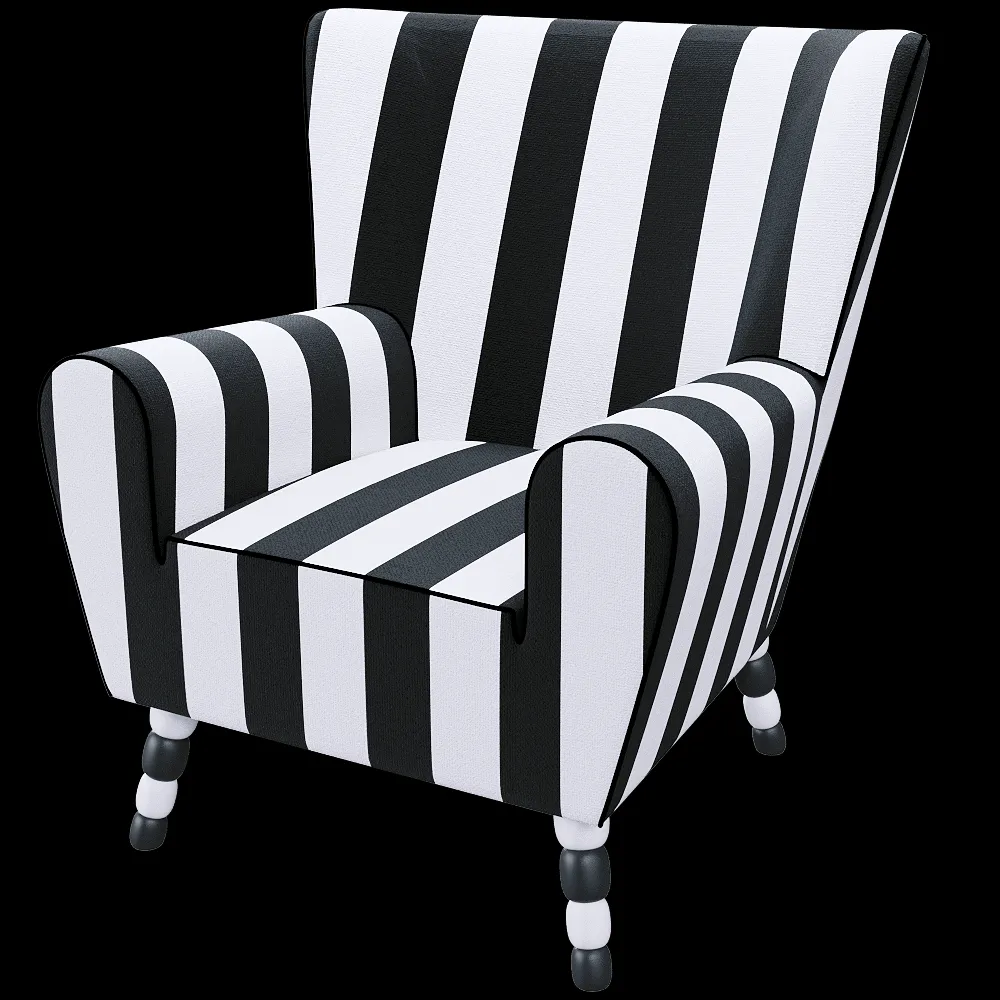 The Pop Label – Armchair Stripes 3ds Max