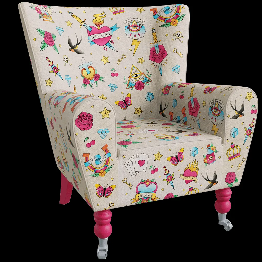 The Pop Label – Armchair Tattoo 3ds Max