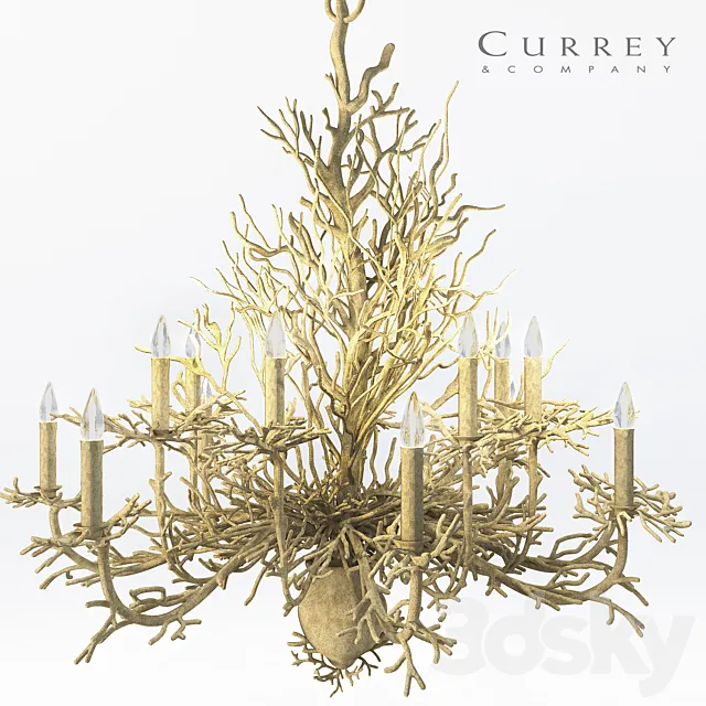 The Seaward Chandelier Lighting from Currey and Company 3ds Max