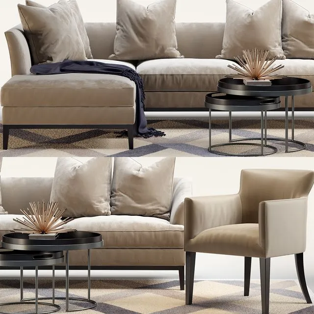 The sofa and chair company set 2 3dsMax Model
