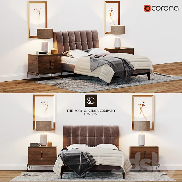 The Sofa & Chair Company Alexandr bed 3ds Max