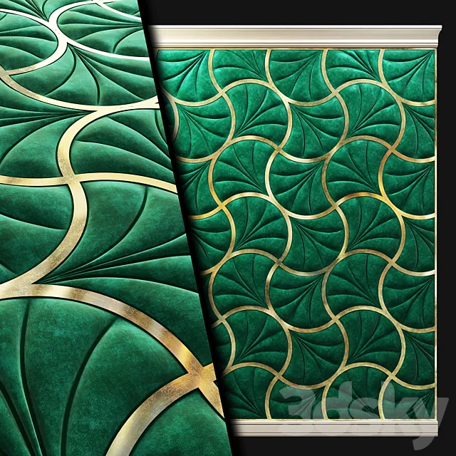 The soft decorative panel for walls. 3DS Max Model