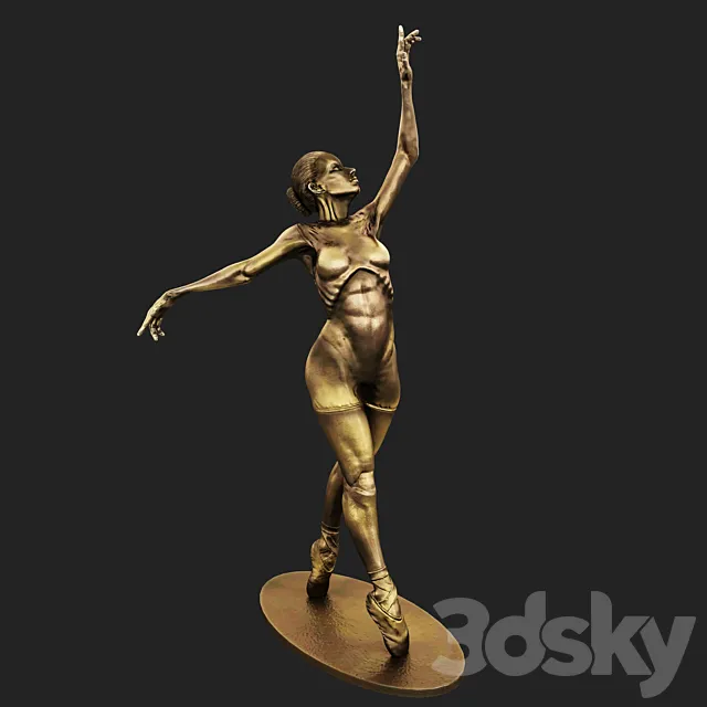 The statuette of a ballerina 3DS Max Model