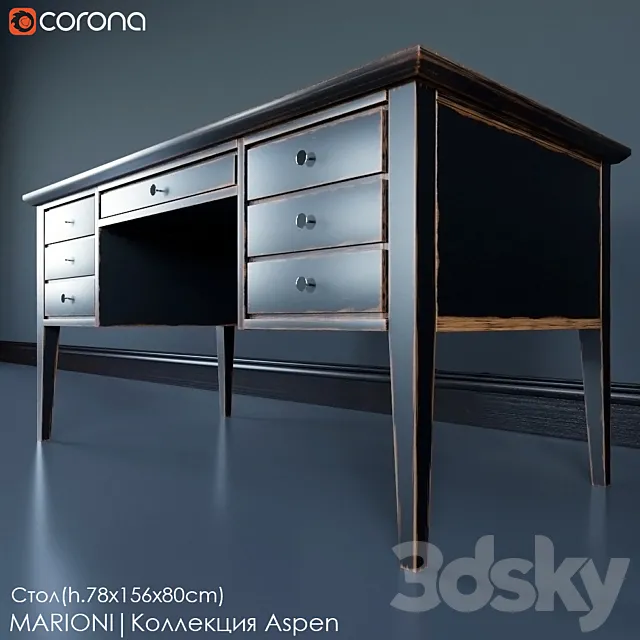 The table MARIONI 02088 | collection ASPEN 3ds Max