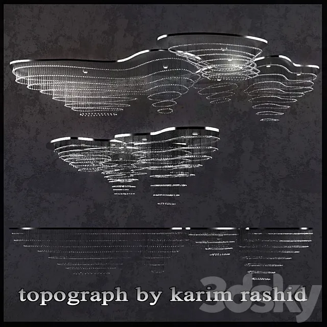 The topograph chandelier by Karim Rashid 3DSMax File
